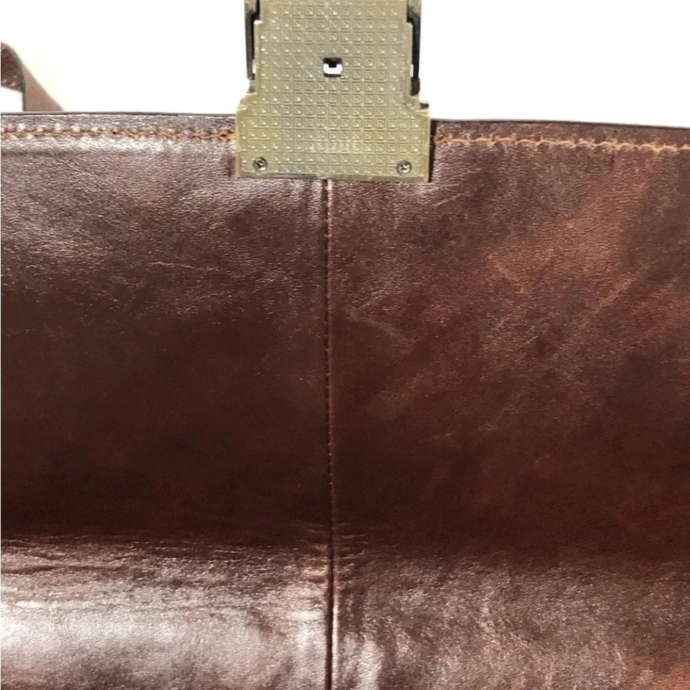 Gianni Conti Vera Pelle Genuine Leather Briefcase Messenger Bag With Key